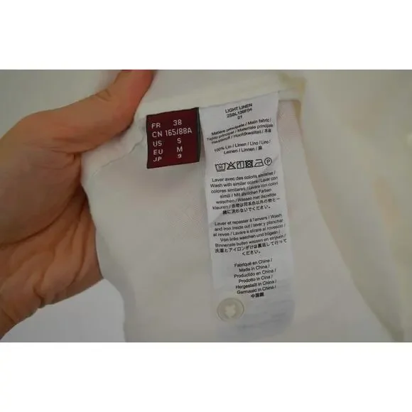 Comptoir Des Cotonniers Linen Crop Tunic Size Small - Picture 6 of 7